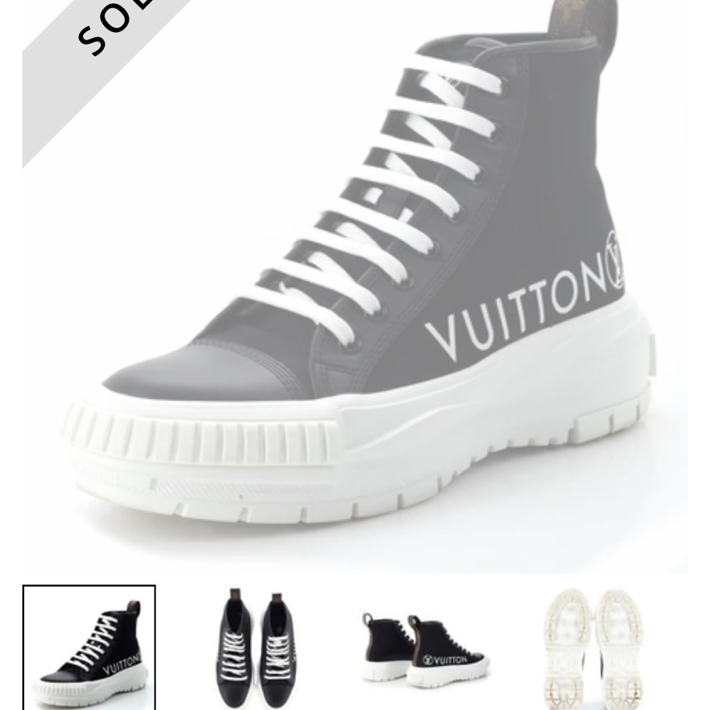 Louis Vuitton black high top sneakers 👟